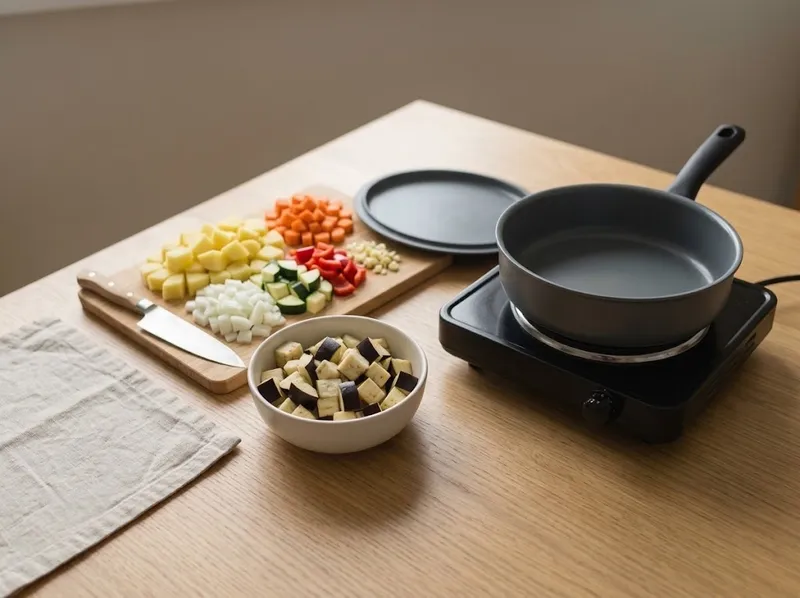 Нарежьте остальные овощи
