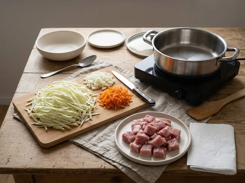 Нарежьте продукты
